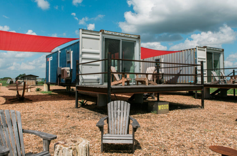 Upcycled shipping containers, Texas