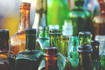 glass bottles
