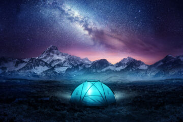 Camping under the stars