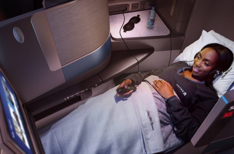 United Polaris business class seat