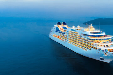 Cruise ship at sea