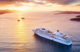 Cruise ship off coast of Croatia