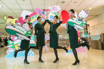 Eva Air Fathers Day flight with Hello Kitty
