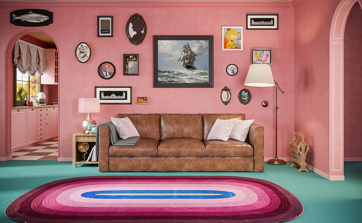 Home Advisor if Wes Anderson Designed The Simpsons Living Room