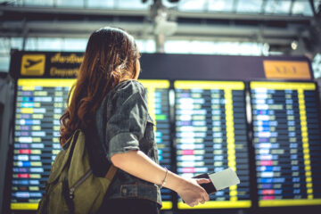 Traveller at the airport