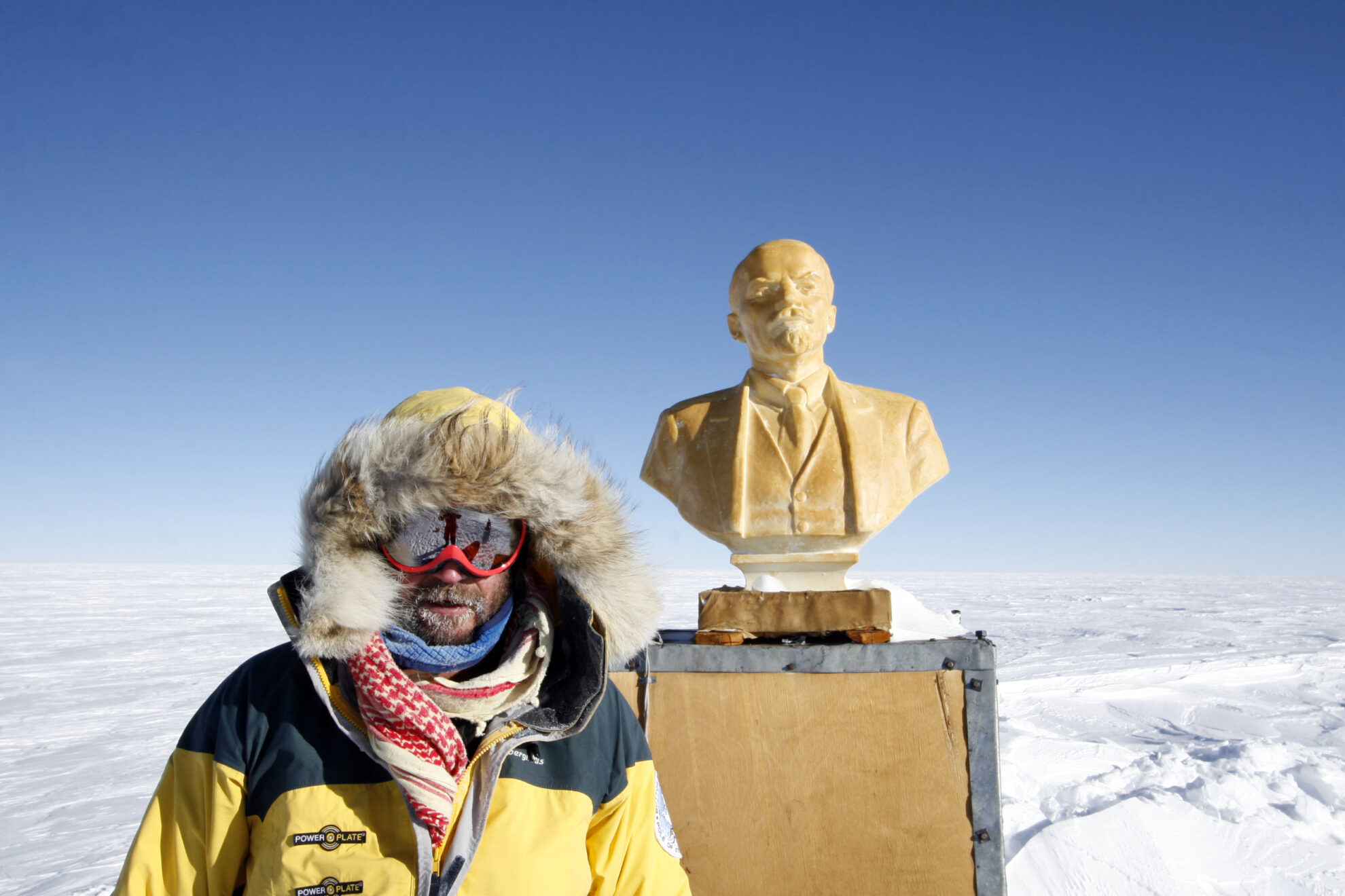 Henry Cookson next to the Statue of Lenin at the Southern POI