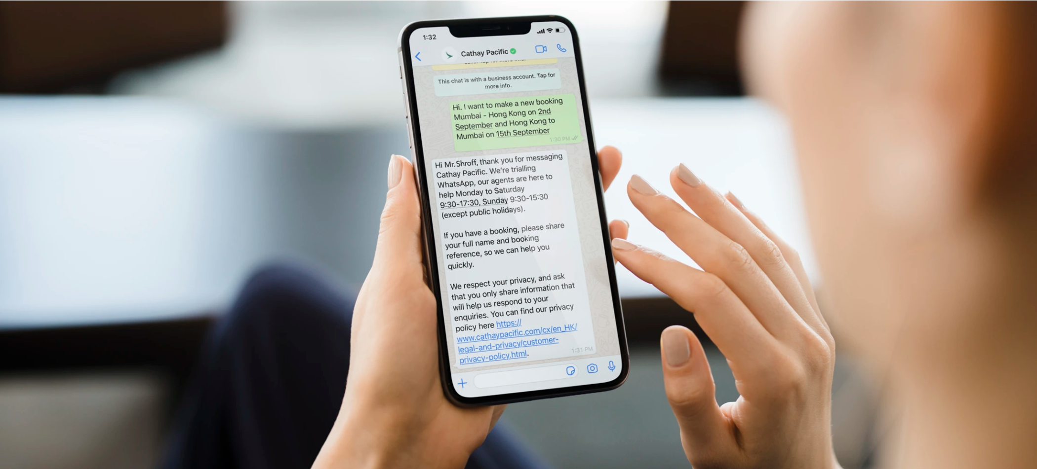 Cathay Pacific WhatsApp