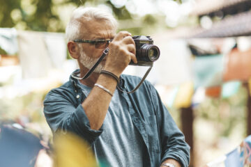 Senior tourist in Nepal