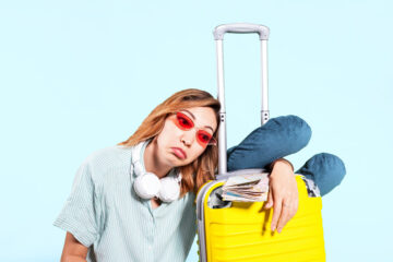 Stressed traveller