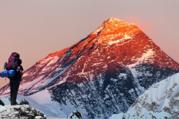 Mount Everest from Gokyo valley