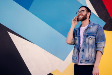 Young guy on mobile phone