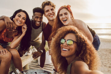 Friends on the beach