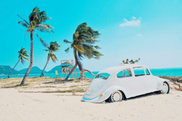 Car on a beach