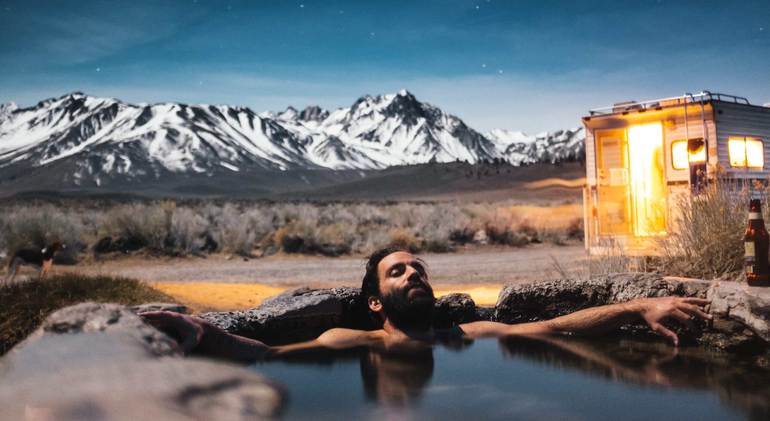 Man in pool