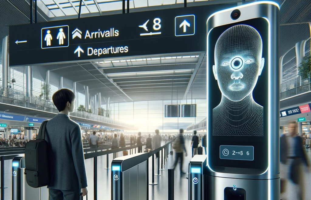 Airport facial scanning © DALL.E/Globetrender